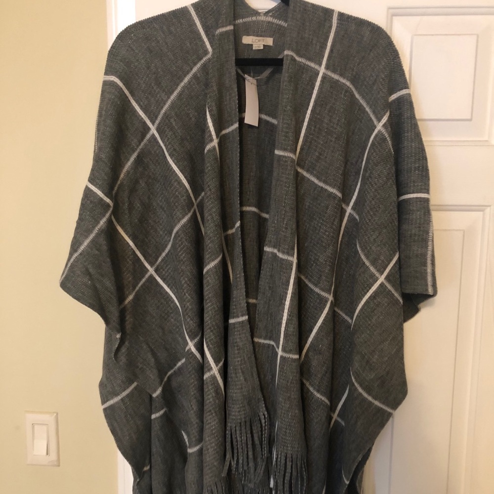 NWT Loft poncho sweater